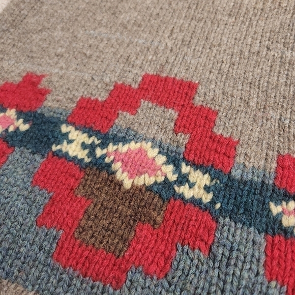 Vintage Lauren Ralph Lauren Knit Alpaca Wool Aztec Vest - Picture 7 of 13